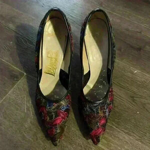Multicolored Lace‎ High Heel/Pump